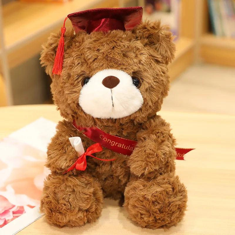 Doctor Hat Bear Doll Doctor Bear Plush Toy Teddy Bear Graduation Bear Doll Graduation Season Gift logo