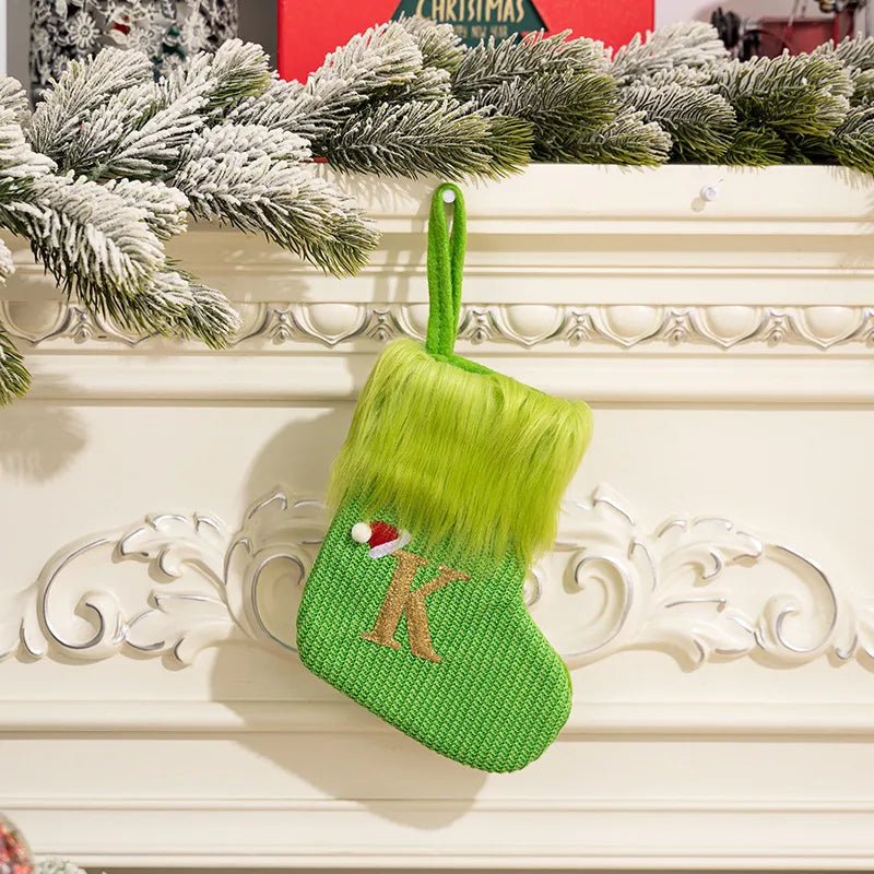 Christmas Nordic Style Cartoon Style Classic Style Christmas Hat Letter Nonwoven Polyester Party Festival Christmas socks Decorations Hanging Ornaments
