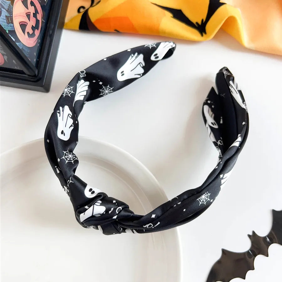 Halloween Skeleton Pumpkin Hairband New Style Funny High Top Knot Headband Atmosphere Feeling Hair Accessories Women's Headwear