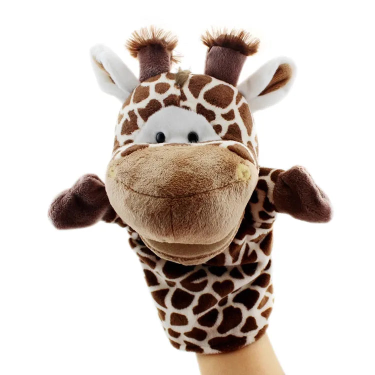 Can open mouth cartoon animal plush hand puppet parent-child toy mouth can move a variety of styles  spot mixed batch