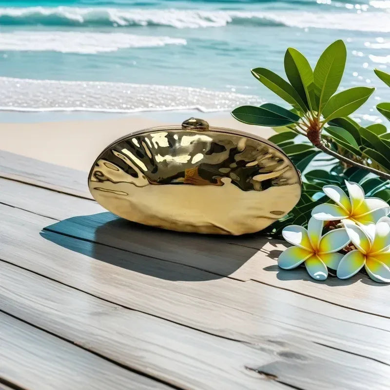 Fashion French Marble Lock Box Bag Acrylic Shell Bag Banquet Goose Egg Box Hand Crossbody Bag