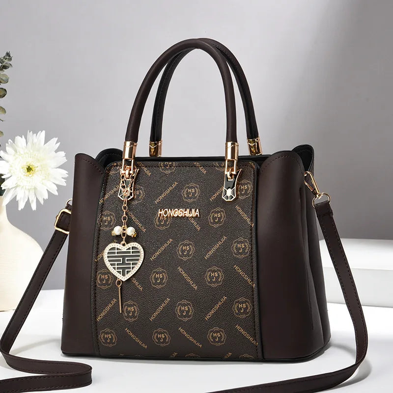 Women's Pu Leather Vocabulary Words/Name Streetwear Square Zipper Shoulder Bag Handbag