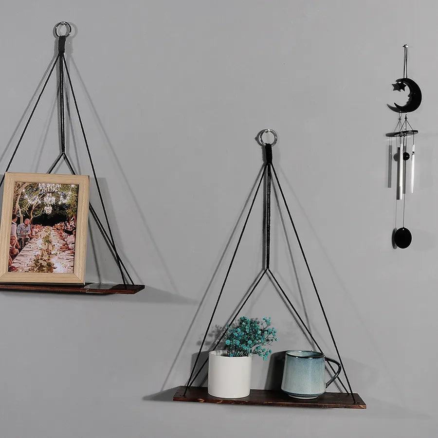 pastoral solid color wood pendant