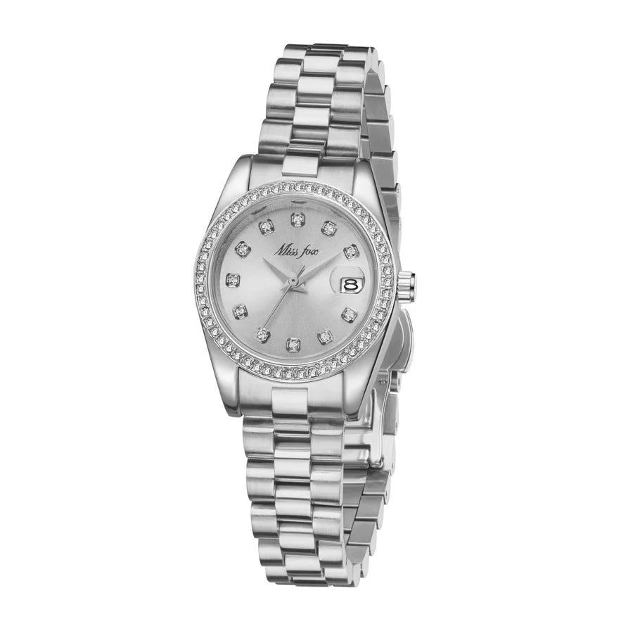 Simple Style Classic Style Solid Color Butterfly Double Snap Quartz Women's Watches
