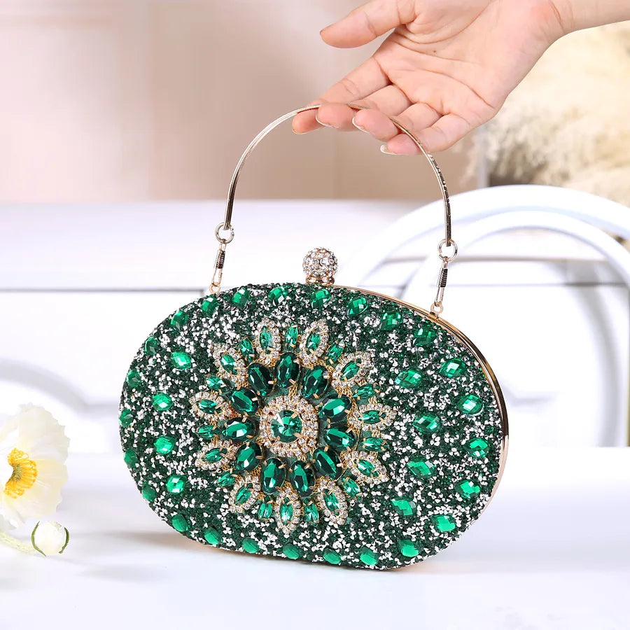 Pu Leather Printing Oval Evening Bags