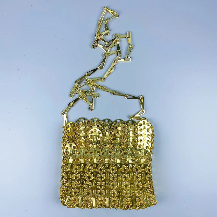 Women's Small Arylic Solid Color Streetwear Sequins Square Open Crossbody Bag