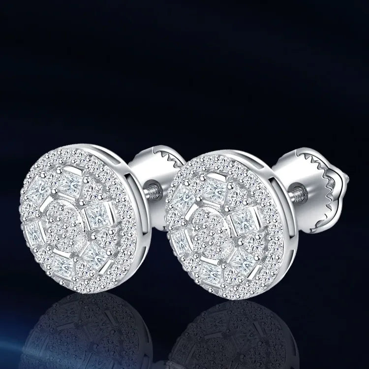 925 Sterling Silver Ear Studs Round Ear Studs