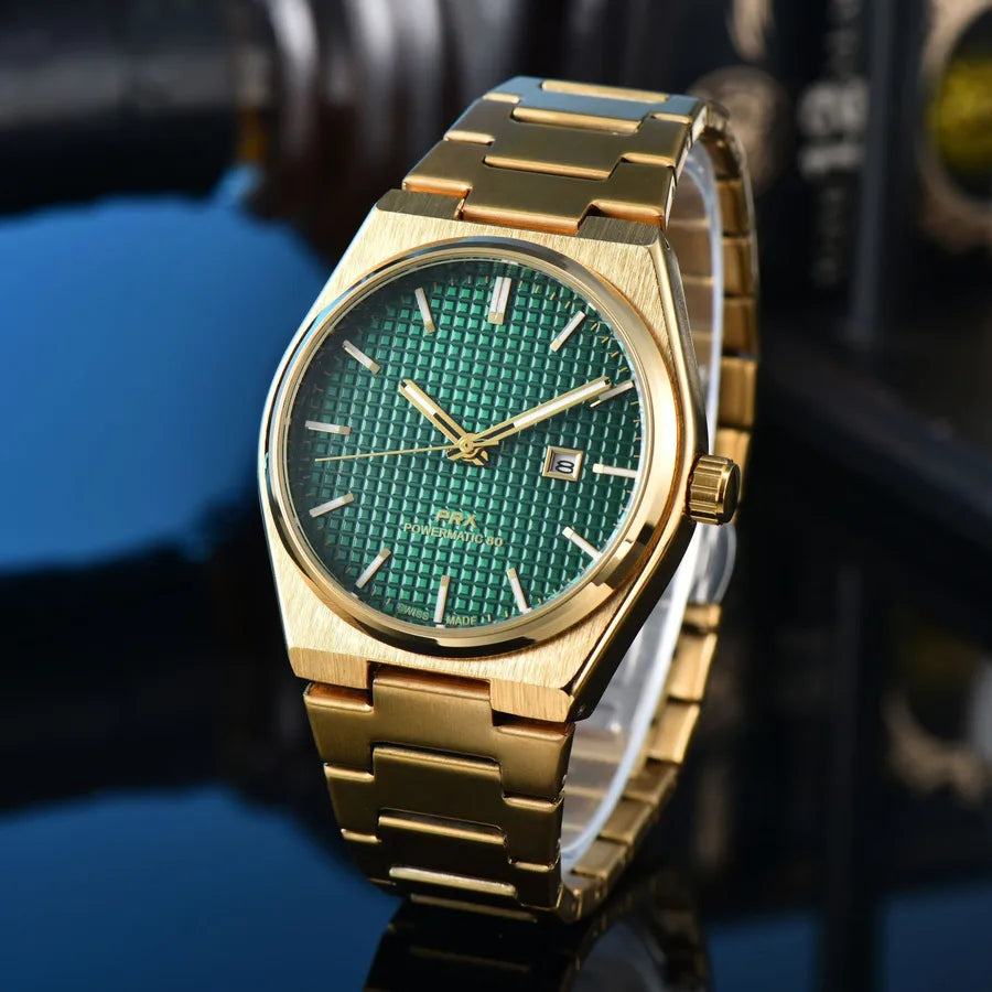 Business Classic Style Color Block Solid Color Horseshoe Buckle Quartz Men's Watches