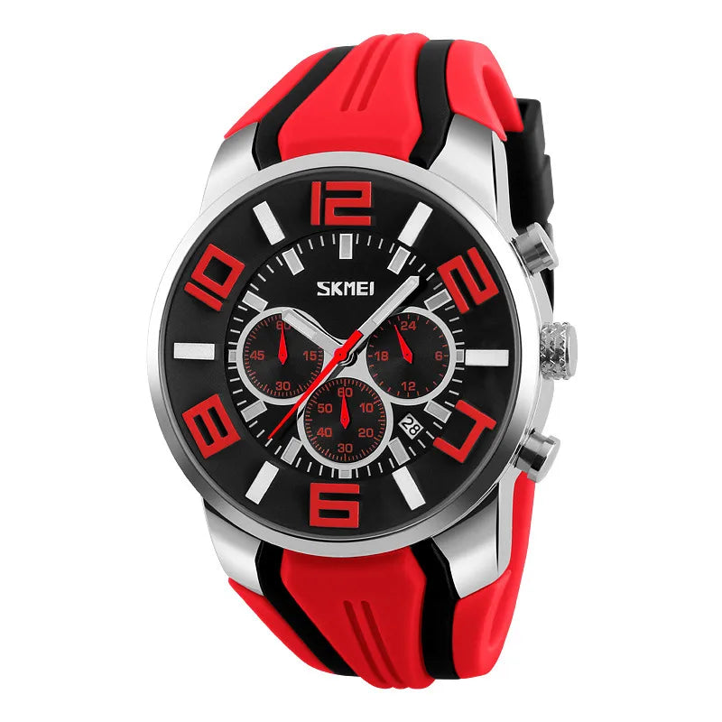 sports color block buckle quartz men's watches