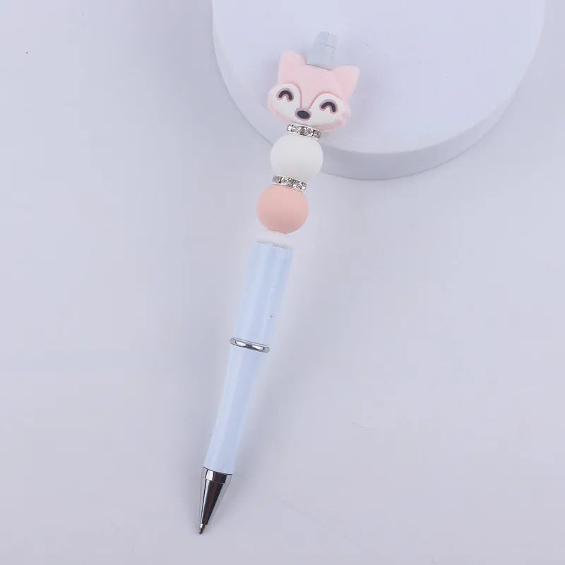 creative cartoon animal silicone bead color ballpoint pen