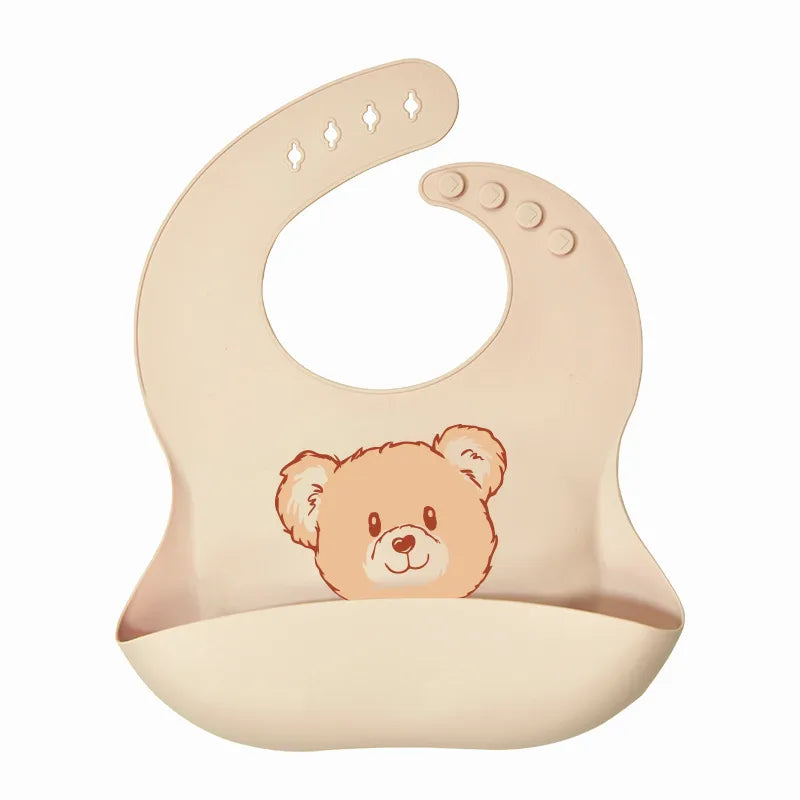 cute bear silica gel burp cloths baby accessories