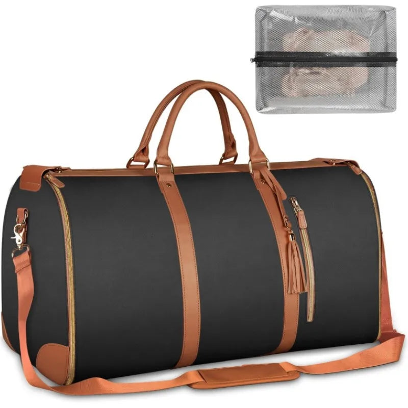 Unisex Elegant Streetwear Solid Color Pu Leather Waterproof Travel Bags