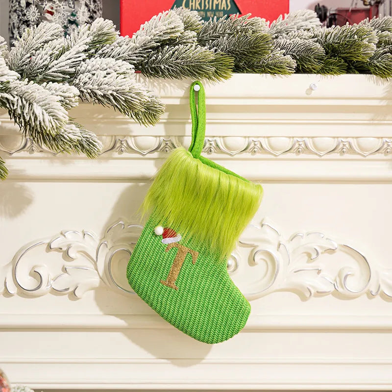 Christmas Nordic Style Cartoon Style Classic Style Christmas Hat Letter Nonwoven Polyester Party Festival Christmas socks Decorations Hanging Ornaments