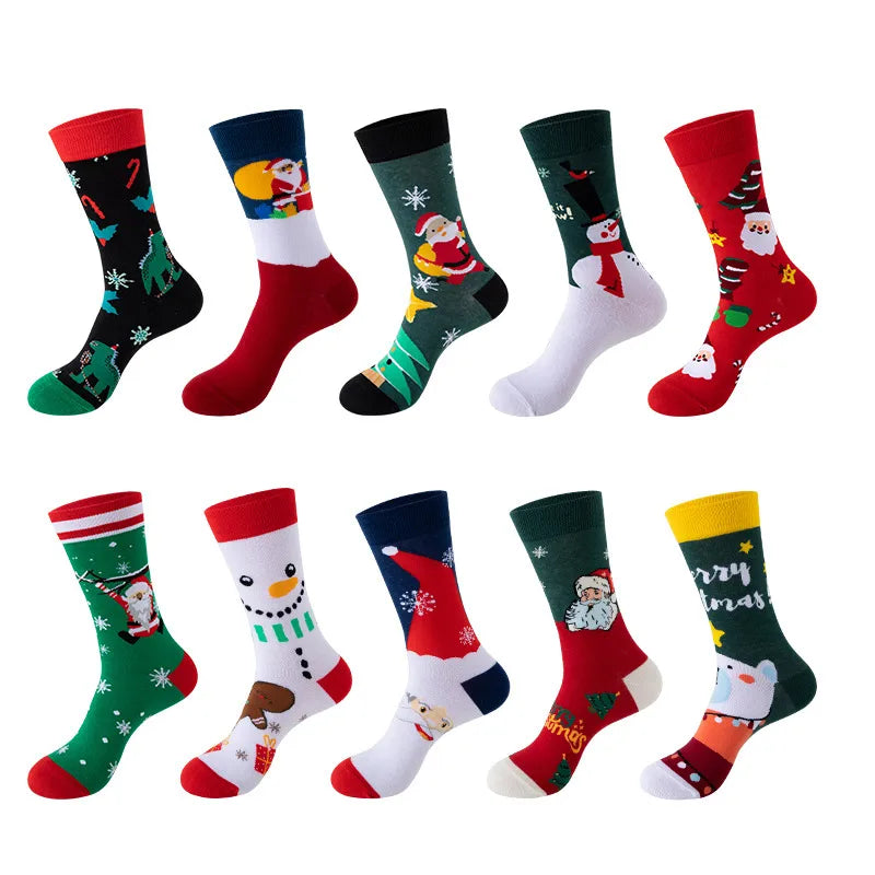 Christmas Cute Modern Style Unisex Christmas Tree Gingerbread Snowman Cotton Polyester Ankle Socks A Pair