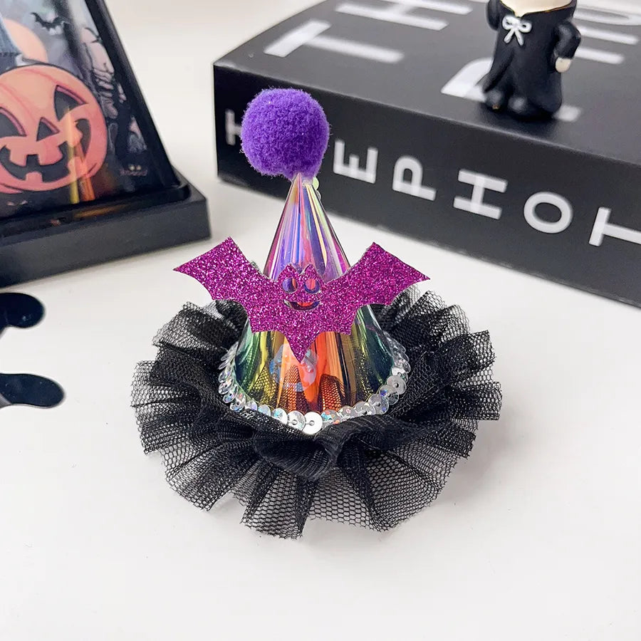 New Arrival Halloween Ornaments Creative Funny Pumpkin Ghost Bat Side Clip Top Clip Festival Atmosphere Hair Accessories
