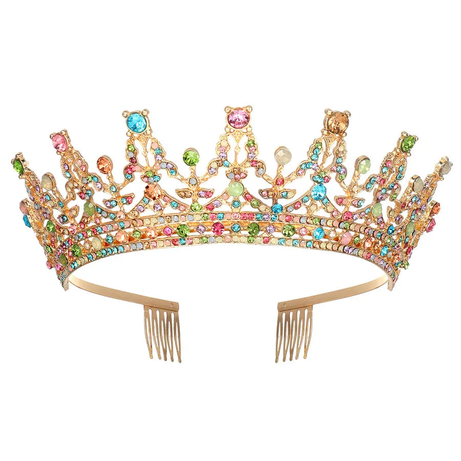 ethnic style crown alloy diamond rhinestones crown 1 piece