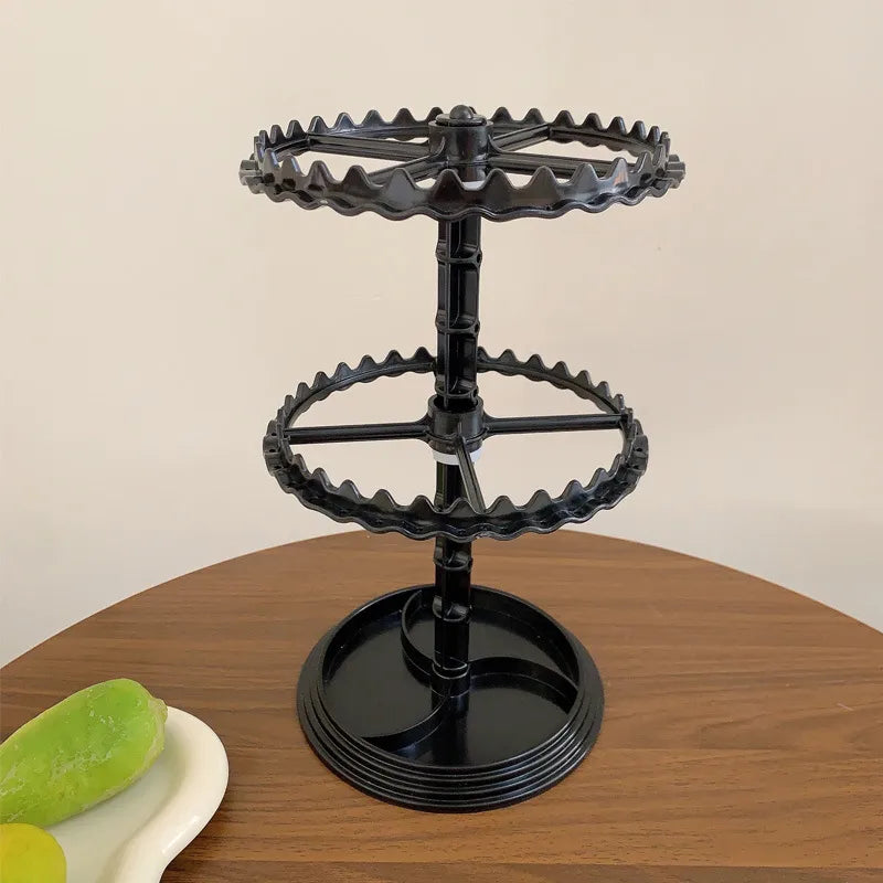 Multi-Layer Rotating Earring Storage Rack Women's Jewelry Display Stand Bracelet Necklace Small Accessories Holder Hair Tie