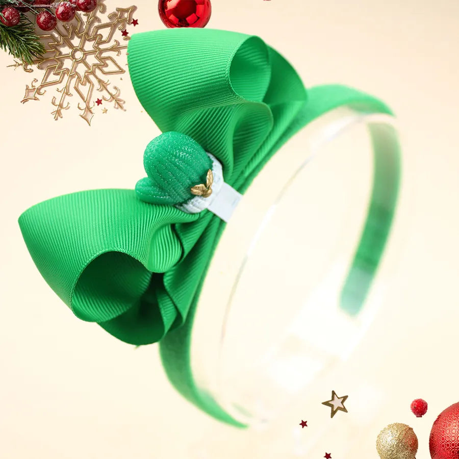 Children's Christmas Party Hairband Cartoon 3D Snowman Santa Claus Accessories Hair Ornaments Festive Butterfly Knot Fabric