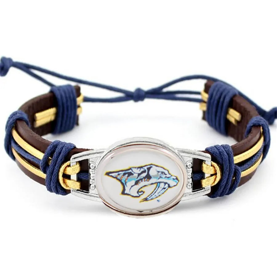 Hot NHL National Hockey League National Hockey League Leather Bracelet