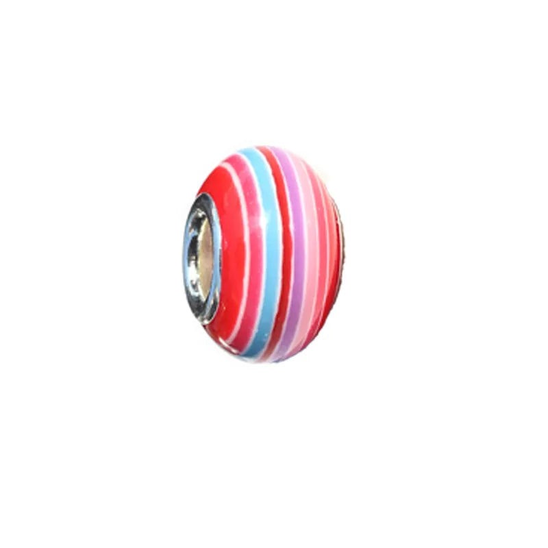 100 PCS/Package 8 * 14mm Resin Round Color Block Beads