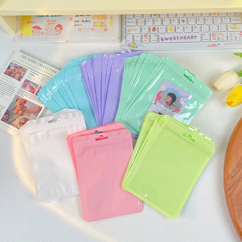 cute solid color plastic jewelry bag gift bag