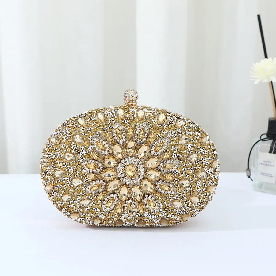 Hot-selling Evening Bag Sunflower Diamond-encrusted Party Clutch Bag Fashionable Personalized All-match Bag Women's Shell Bag