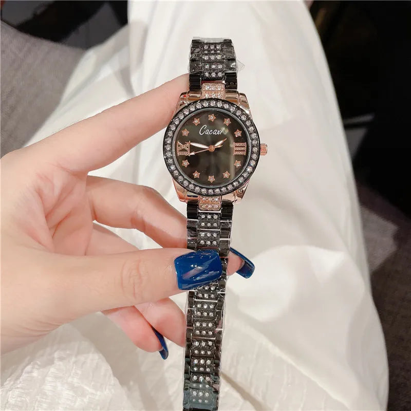 Retro Classic Style Solid Color Jewelry Buckle Quartz Watch