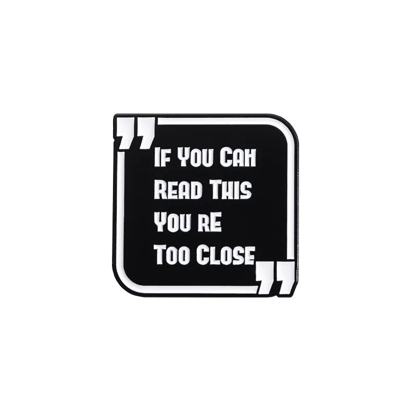 Trendy Letter Quote Lapel Pin Cartoon  Badge Clothing Backpack Accessory Unisex Personalized Fashion Jewelry