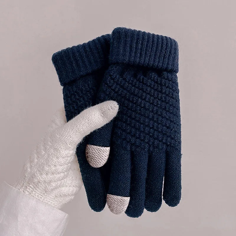 unisex simple style solid color gloves 1 set