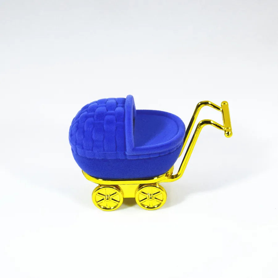 Huiyi Spot Velvet Baby Carriage Jewelry Box European Earrings Necklace Jewelry Box Proposal Ring Box