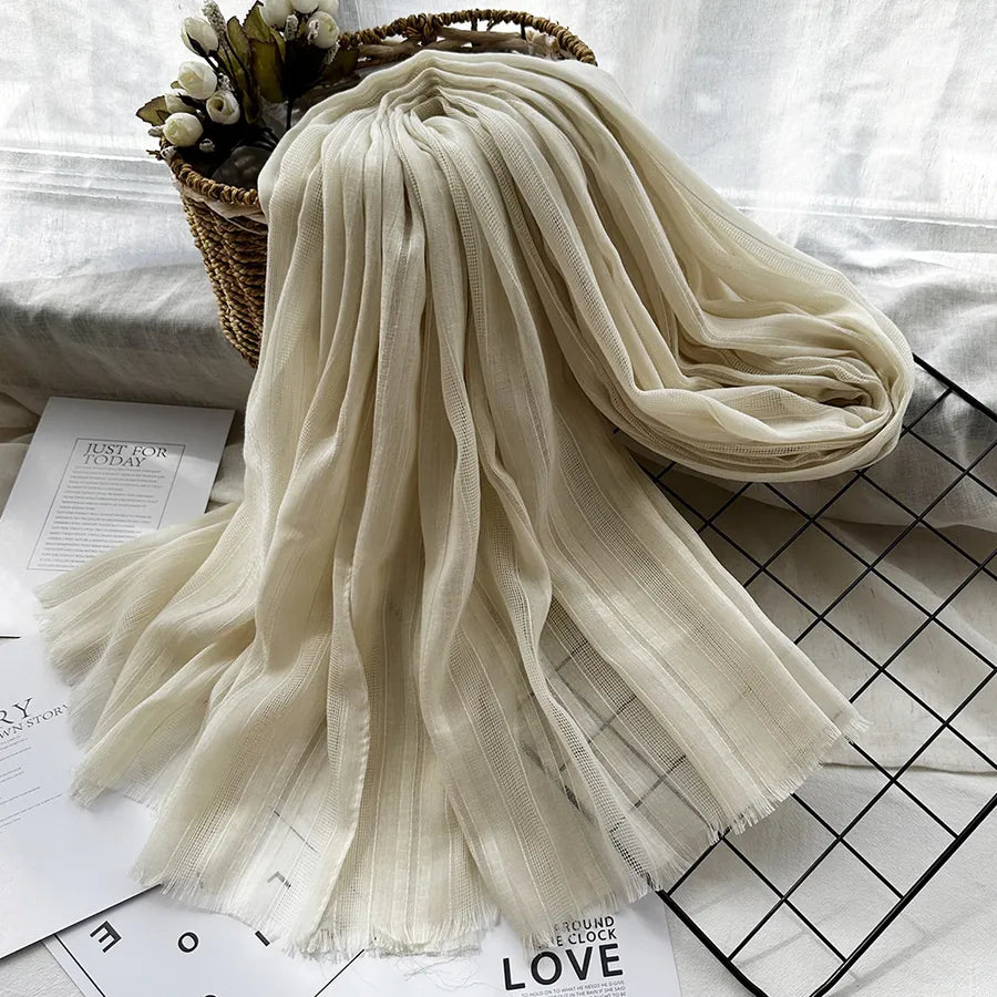 women's elegant gradient color cotton scarves & gloves