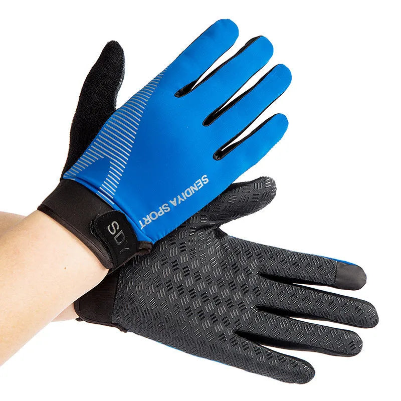 Summer Riding Gloves All Men and Women Thin Breathable Touch Screen Outdoor Sports Mountaineering Fitness Mountain Ice Silk Gloves