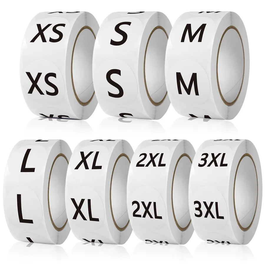 1 inch clothing clothes size label sticker wholesale shoes hat size model self-adhesive label sticker