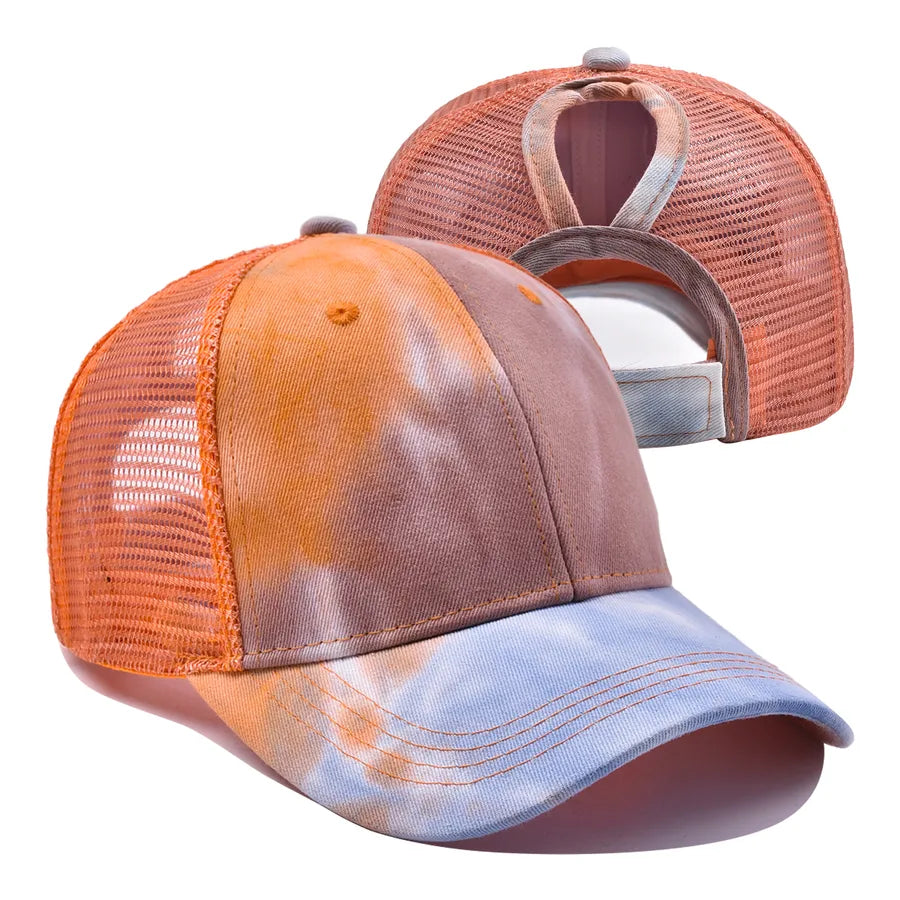 Unisex Casual Vintage Style Sport Style Tie Dye Curved Eaves Baseball Cap