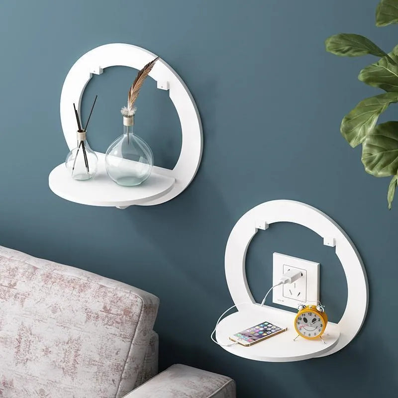 Punch-free Set-top Box Storage Rack Bedside Wall Decoration Partition Wall-hanging Flower Rack Wall-hanging Projector Bracket