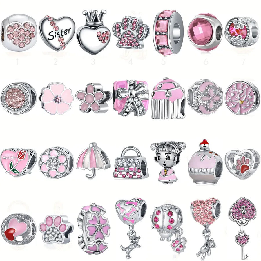 20 PCS/Package Diameter 10mm Alloy Letter Heart Shape Flower Beads