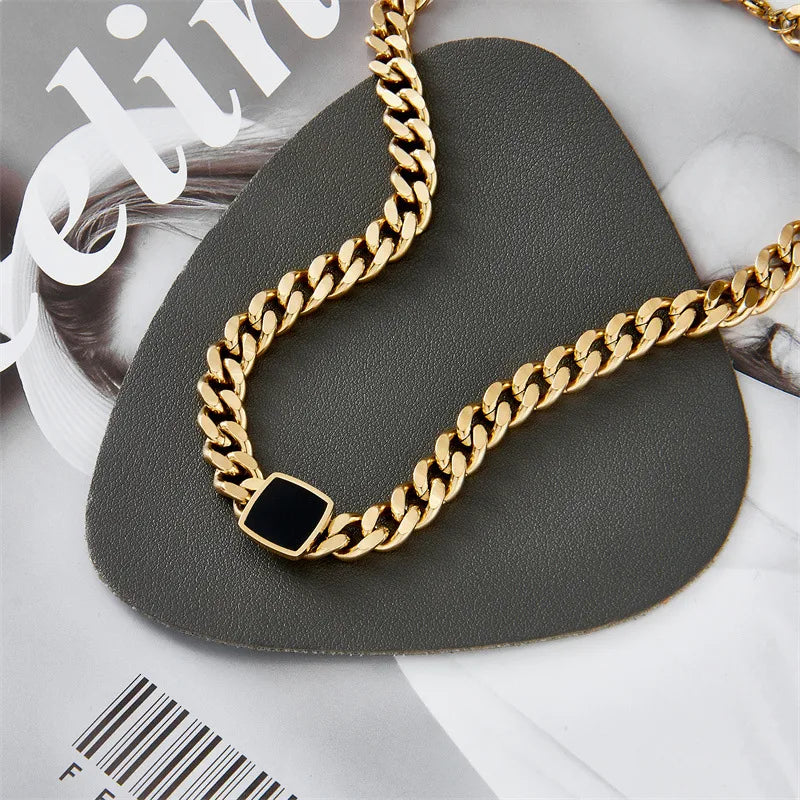 Wholesale Jewelry Fashion Geometric Stainless Steel Plating Necklace