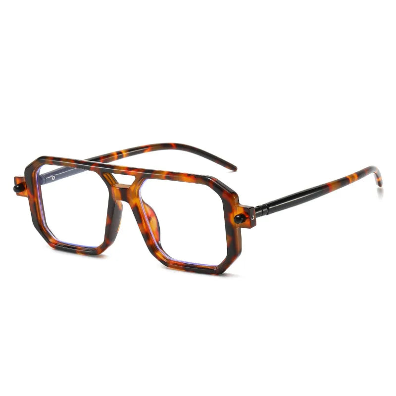 basic streetwear geometric ac square full frame men's sunglasses