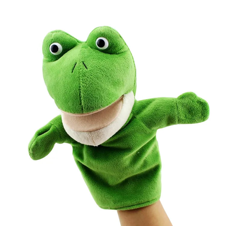 Can open mouth cartoon animal plush hand puppet parent-child toy mouth can move a variety of styles  spot mixed batch