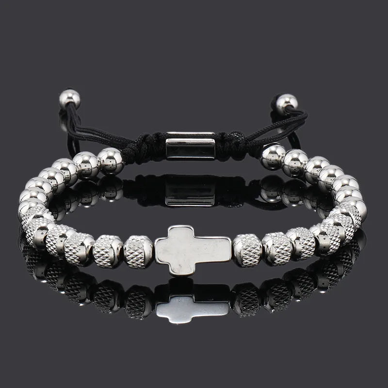 Simple Style Cross 304 Stainless Steel Unisex Bracelets