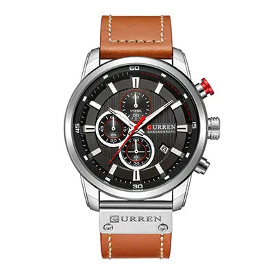 business round buckle quartz men's watches