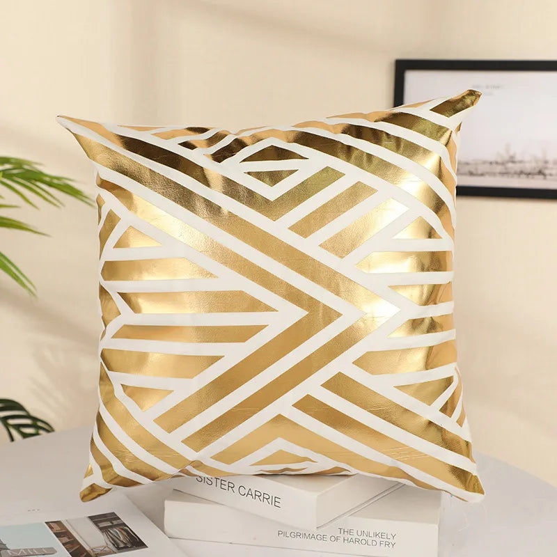 classical letter short plush pillow cases