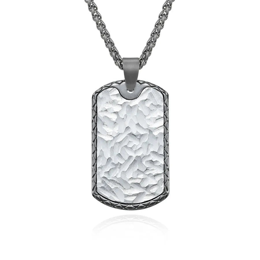 Basic Modern Style Classic Style Geometric Titanium Steel Tassel Plating Mesh Men's Pendant Necklace