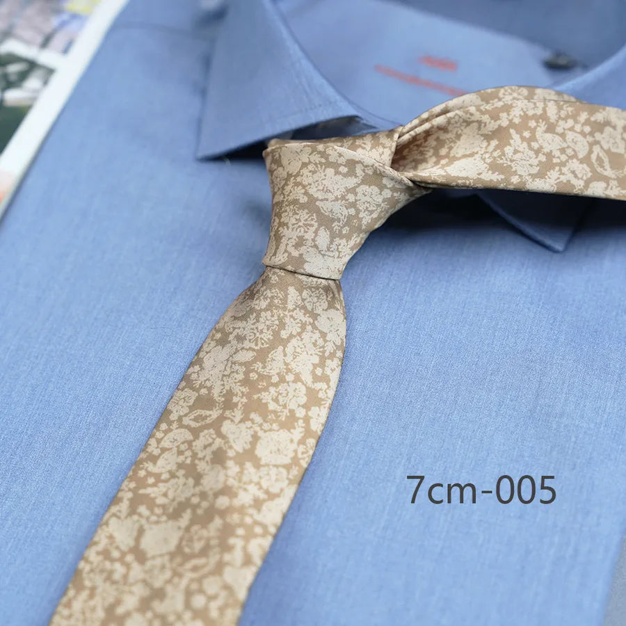 Casual Ditsy Floral Rhombus Polyester Yarn Men's Tie
