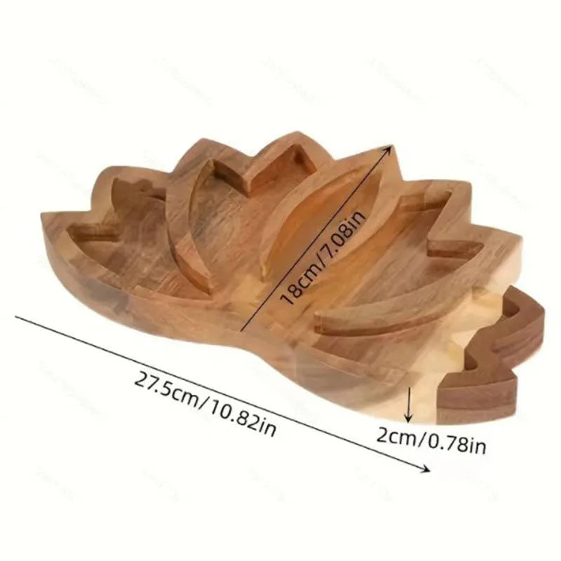 Vintage Style Lotus Wood tray