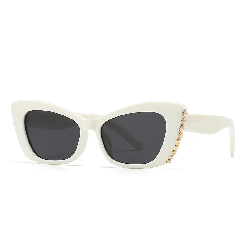 Streetwear Solid Color Pc Cat Eye Full Frame Women's Sunglasses