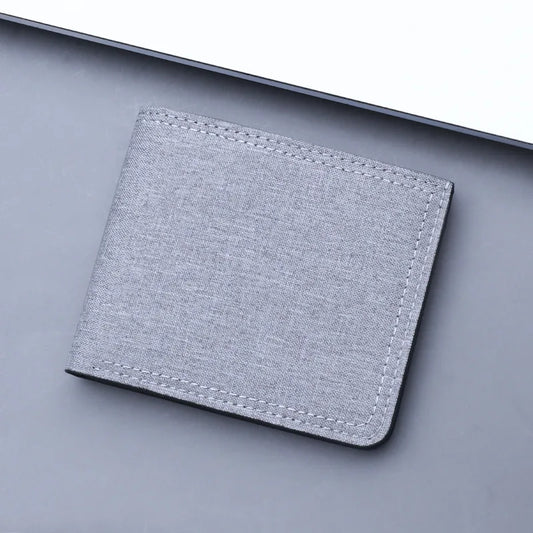 men's short canvas wallet wallet men's zipper wallet men's denim new men's non-standard ultra-thin
