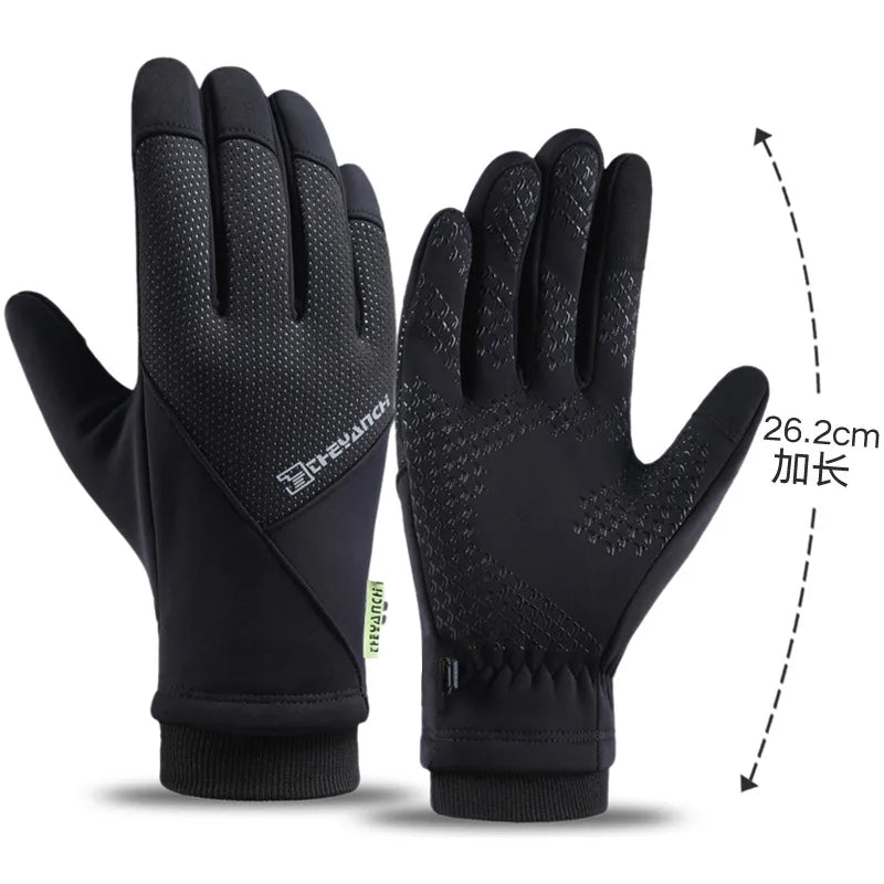 Cycling gloves winter Q9063 Waterproof warm velvet touch screen windproof motorcycle fitness outdoor sports gloves