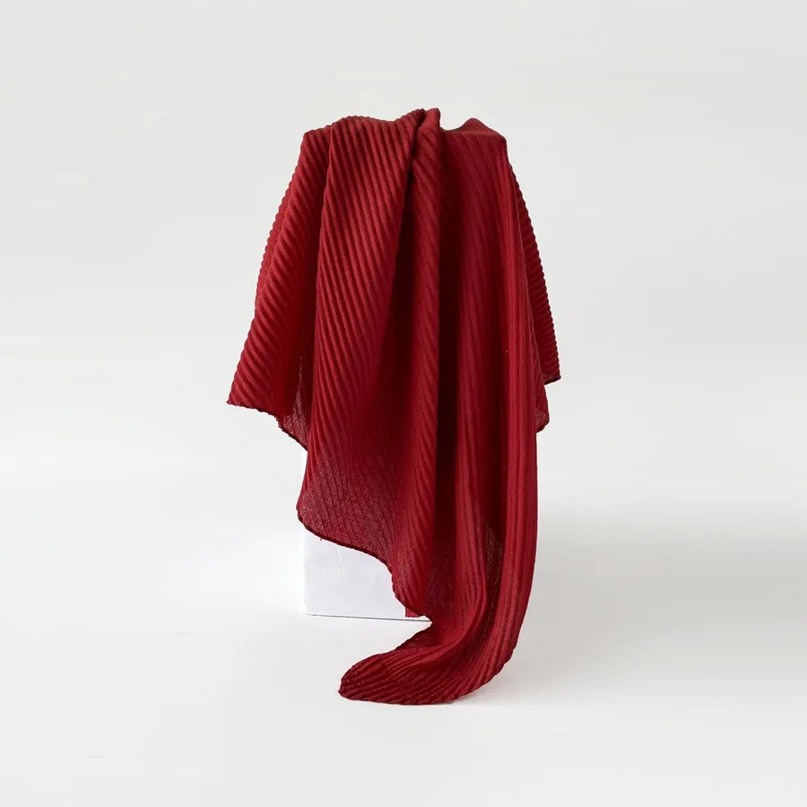 Women's Elegant Simple Style Solid Color Imitation cotton and linen Silk Scarf