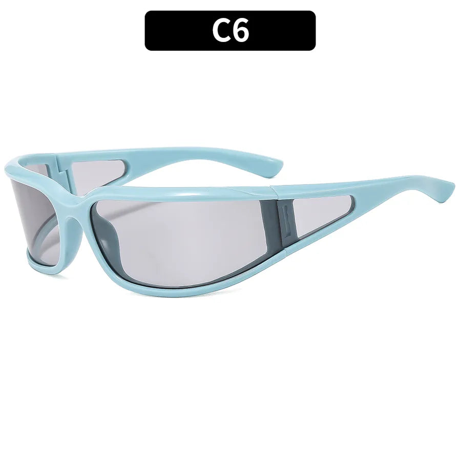 Simple Style Football Player Mask Pc Special-Shaped Mirror Full Frame Men's Sunglasses